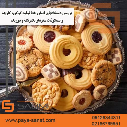بررسی دستگاههای اصلی خط تولید کوکی، کلوچه و بیسکوئیت مغزدار تک‌رنگ و دورنگ